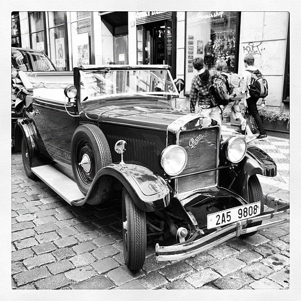 Blackandwhite Photograph - Old Car. #classiccar #vintagecar by Richard Randall