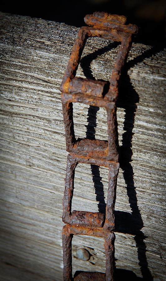 Old Chain And Barn Wood Photograph by Steve McKinzie