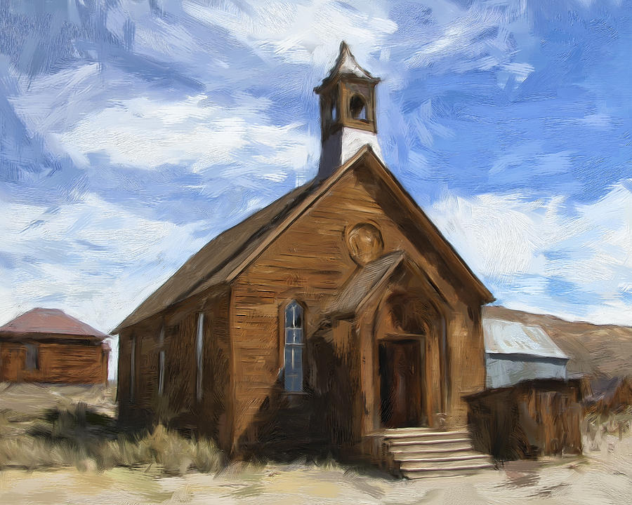 Old Church at Bodie Painting by Dominic Piperata