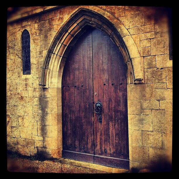 Halloween Photograph - #old #church #door #wooden #stone by Stephen Clarridge