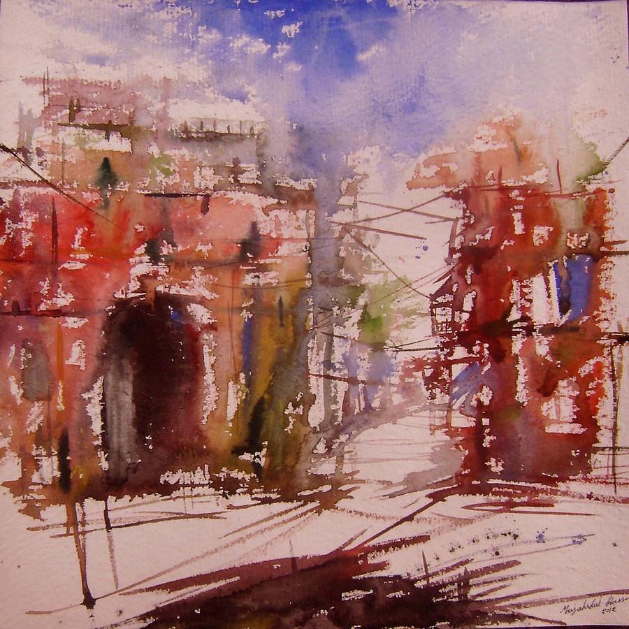 Landscape Painting - Old City-1 by Mujahidul Hassan