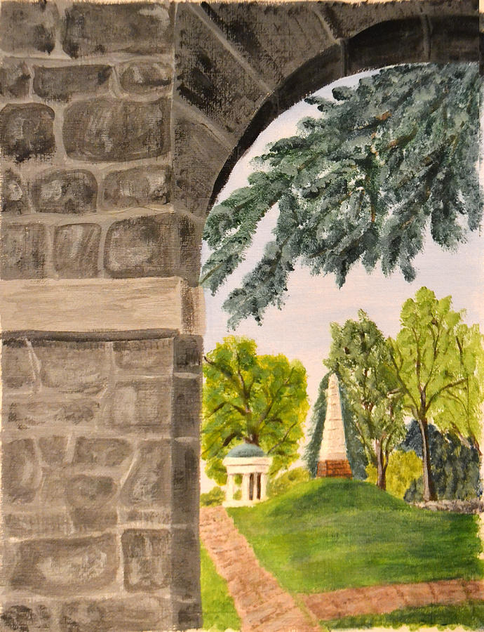 Old City Cemetery Archway Painting by Nancy Sisco