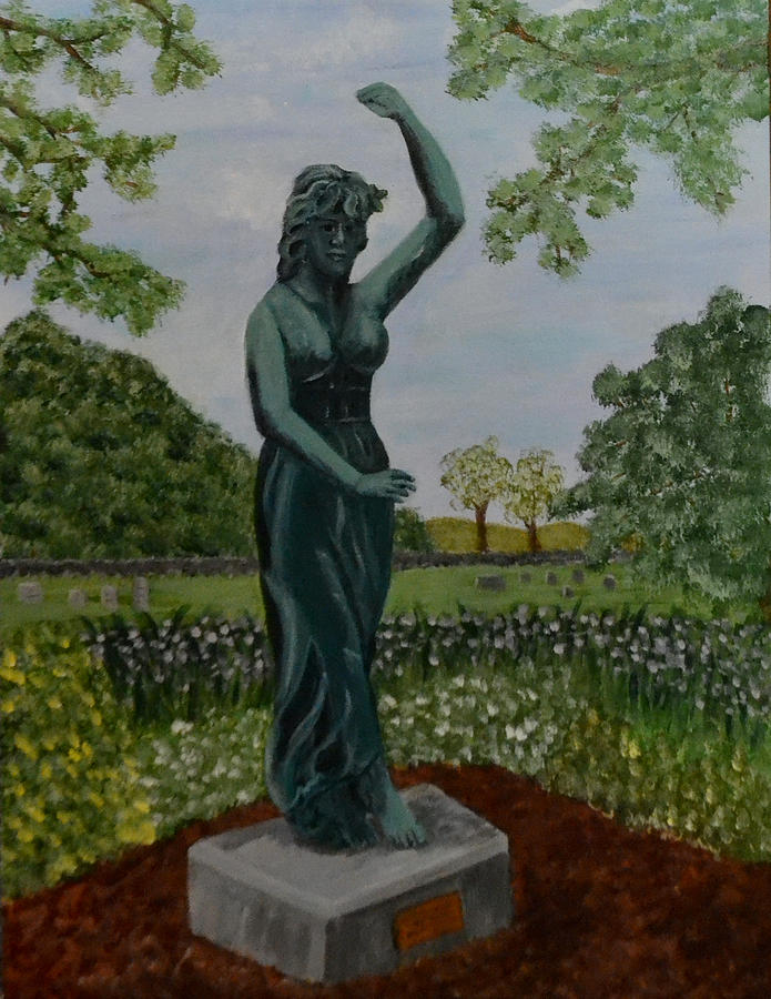 Old City Cemetery Lady Painting by Nancy Sisco