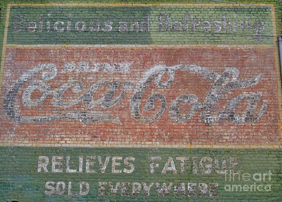 Old Coca Cola painted Brick Wall Photograph by Doris Blessington