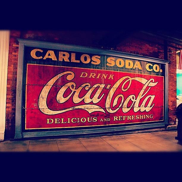 Vintage Photograph - Old Coke Sign In The Underground by Gilberto Bernal