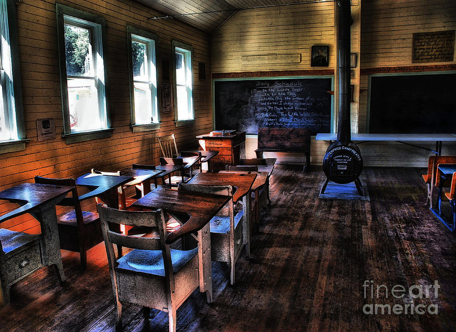 Old Days Schoolhouse Photograph by Elaine Manley
