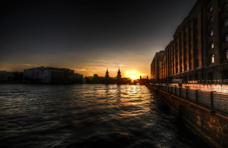 Architecture Photograph - Old docks sunset. by Nathan Wright