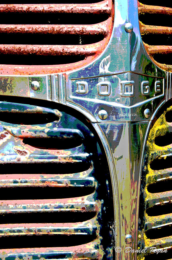 Old Dodge Grill Photograph by Daniel Ryan
