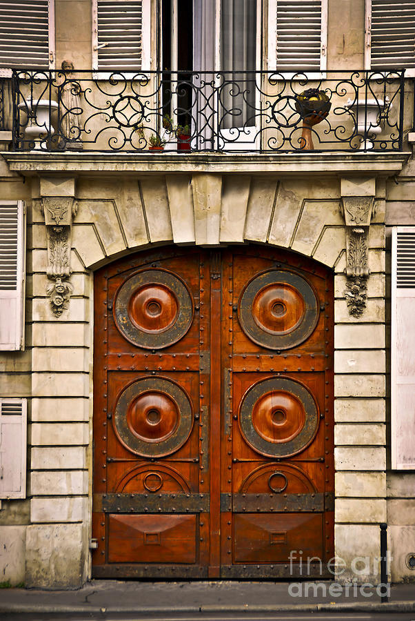 Paris Photograph - Old doors by Elena Elisseeva
