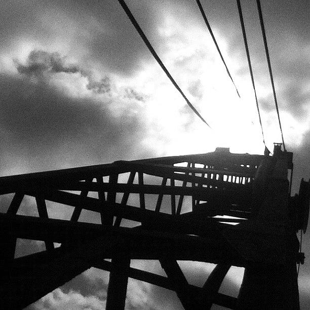Blackandwhite Photograph - Old Dragline. #steampower #dragline by Charles Dowdy