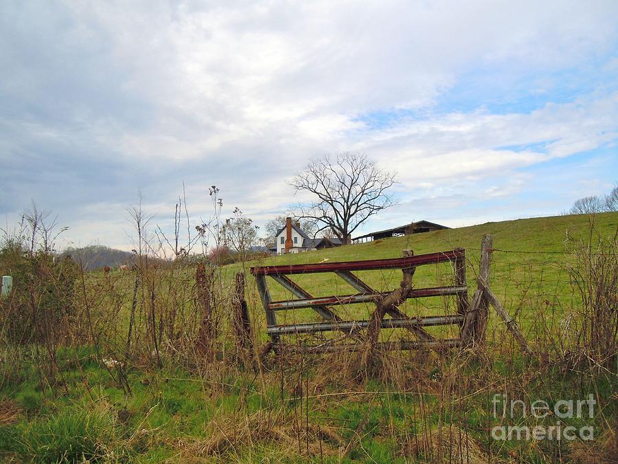 Old Fence Photograph - Old Farm Gate by Pauline Ross