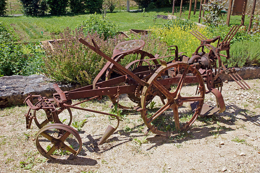 France Photograph - Old farm machine 2 by Rod Jones