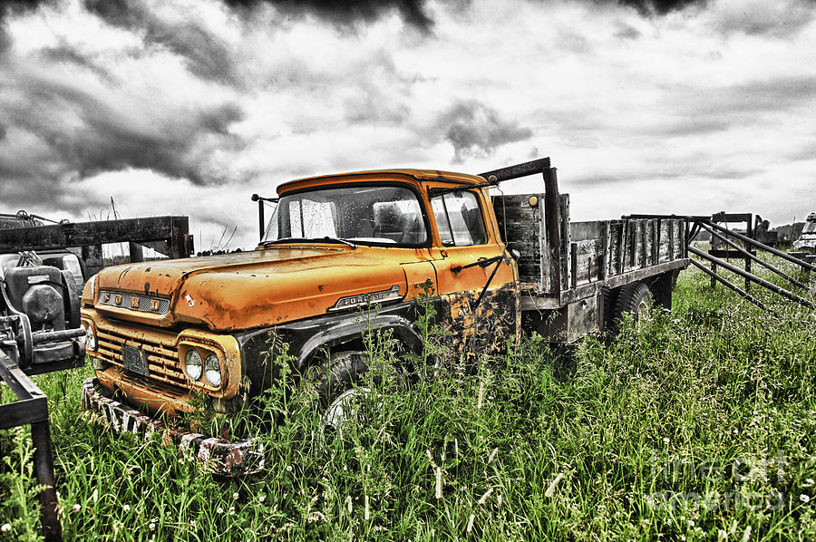 Farm Digital Art - Old Farm Truck by Lori Frostad