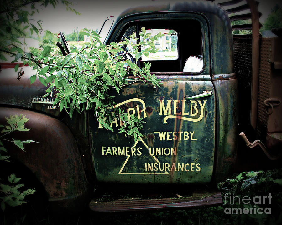 Truck Photograph - Old Farmers Union Truck by Perry Webster