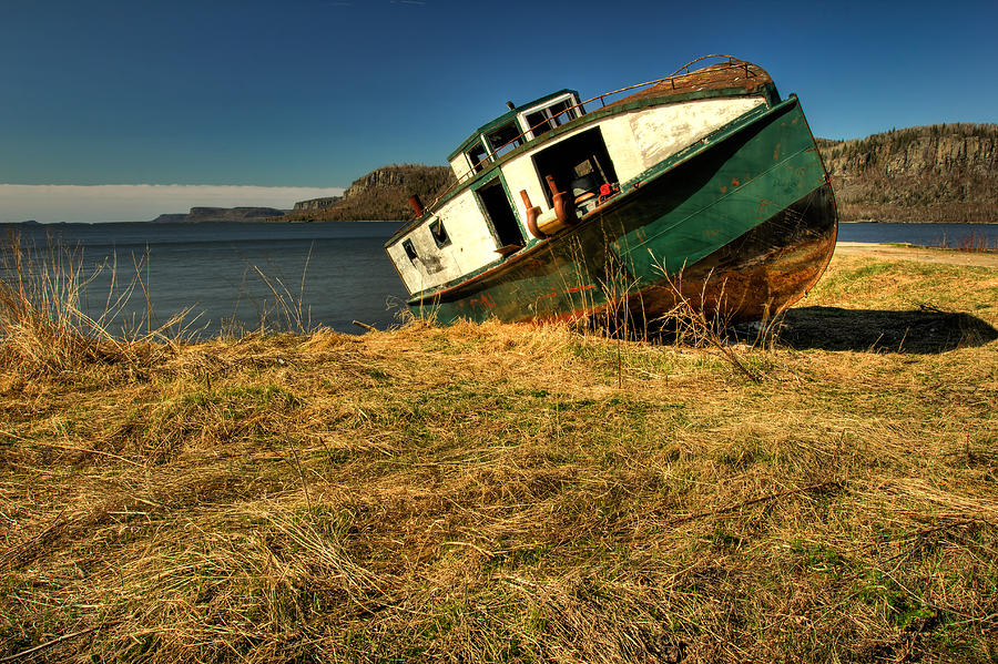 Landscape Photograph - Old Fishing Boat by Jakub Sisak