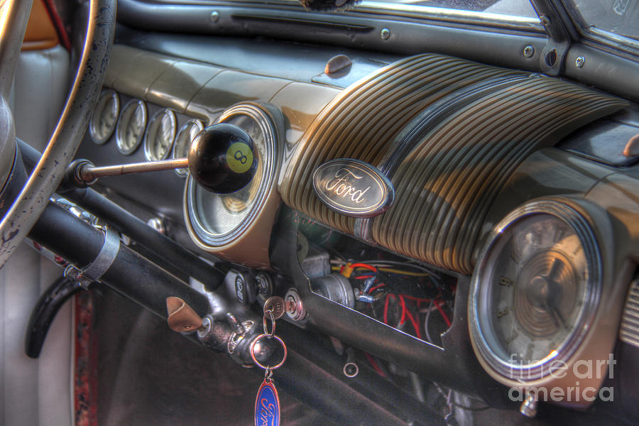 Old Ford Dashboard Photograph by Lee Dos Santos