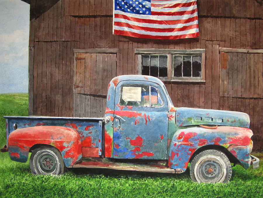 Old ford truck paintings #7