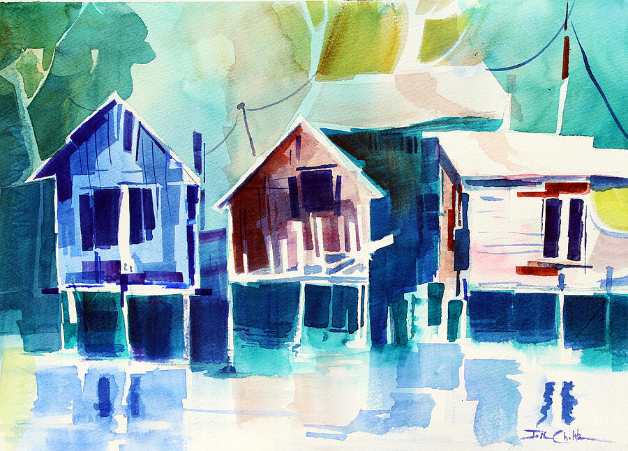 Old Buildings Painting - Old Friends. by Josh Chilton Old Buildings Painting - Old Friends. by Josh Chilton