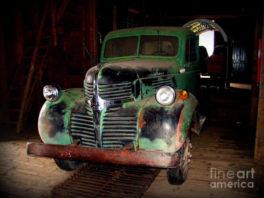 Truck Photograph - Old Green Betty by Ashley Vipond