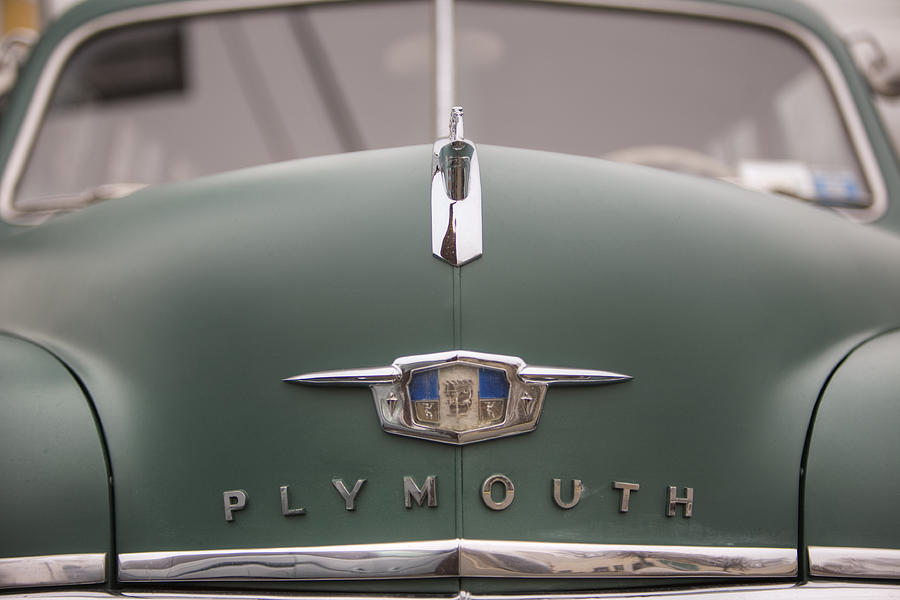 Old Green Plymouth Photograph by Steve Gravano