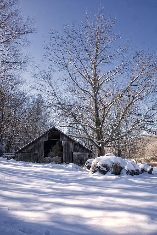 Old Hay Barn in Deep Snow Photograph by Michael Dougherty