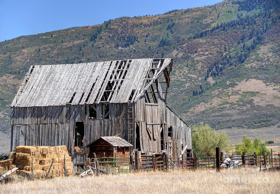 Old Hay Barn - Marion - Utah Photograph by Gary Whitton