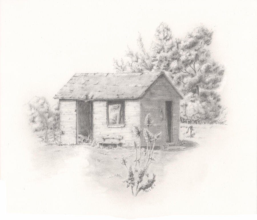 Old Homestead Drawing by Pris Hardy