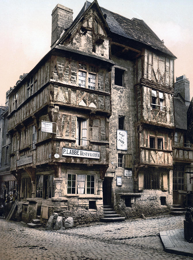 Old House in Bayeux Frane - Rue St. Martine Photograph by International  Images