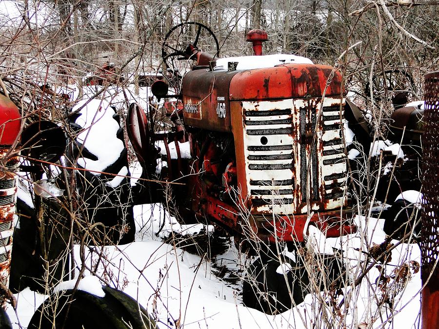 Old International Harvester Tractor Mixed Media by Bruce Ritchie