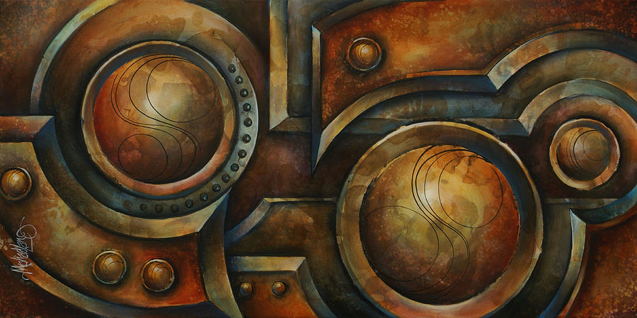 Old Iron Painting by Michael Lang