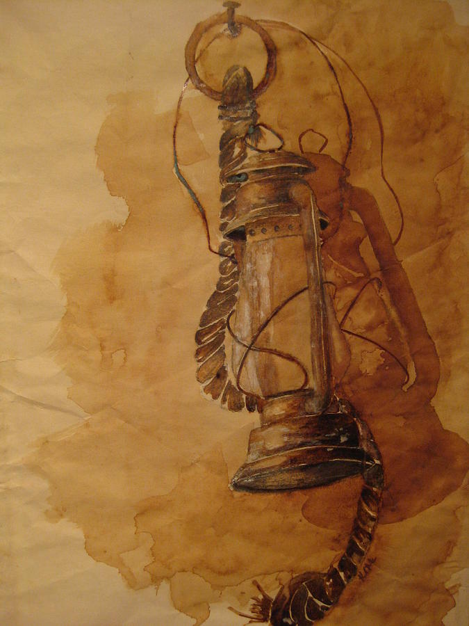 Old Lantern Painting by Kathrine McMurray Fine Art America