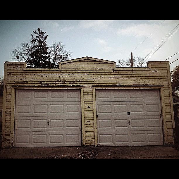 Minneapolis Photograph - #old #leaning #garage On 39th by Mike S