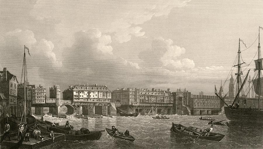 Old London Bridge, 1745 Photograph by Miriam And Ira D. Wallach ...