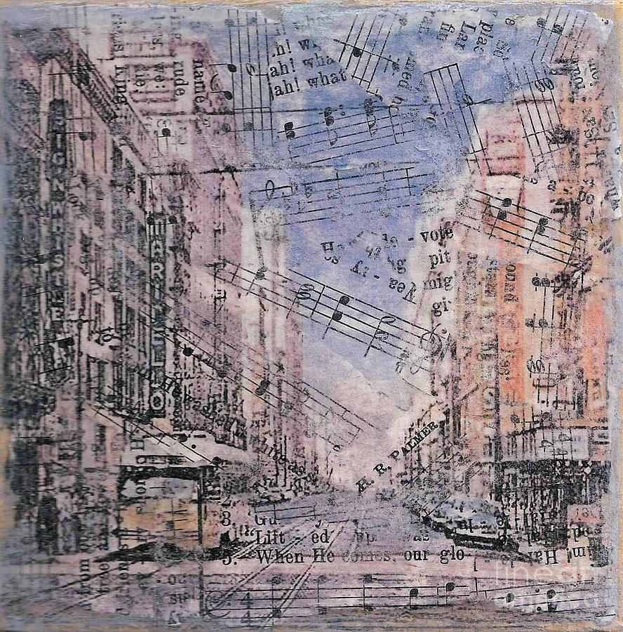 Old Los Angeles Broadway Mixed Media by Ruby Cross