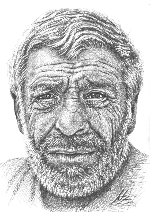 Old Man from Greece Drawing by Nicole Zeug