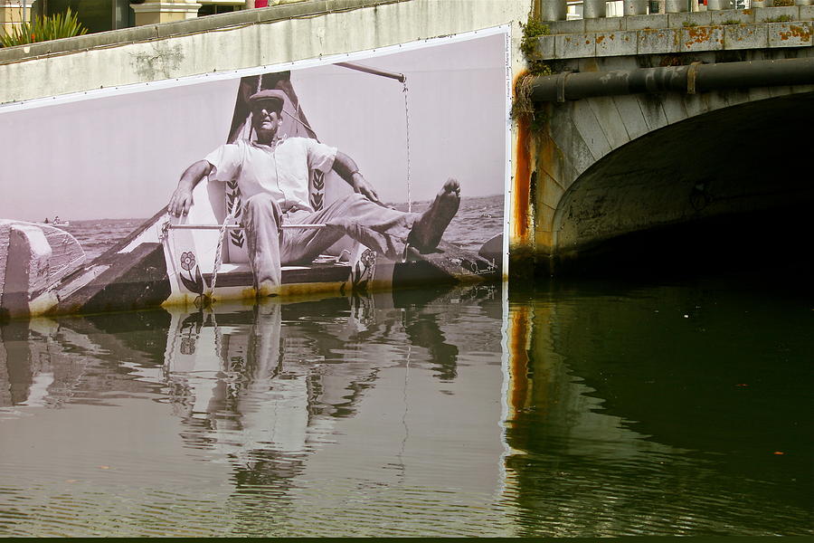 Old Man in the Canal Photograph by Michael Cinnamond