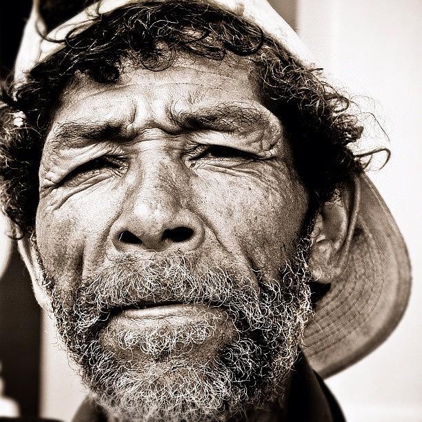 Capetown Photograph - Old Man, #oldman, #sepia, #man by Johan Van Zyl