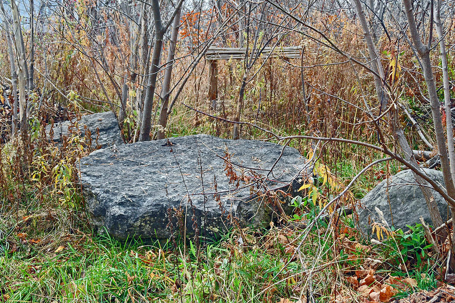 Old Mill Relics The Sitting Stone Photograph by Cyryn Fyrcyd