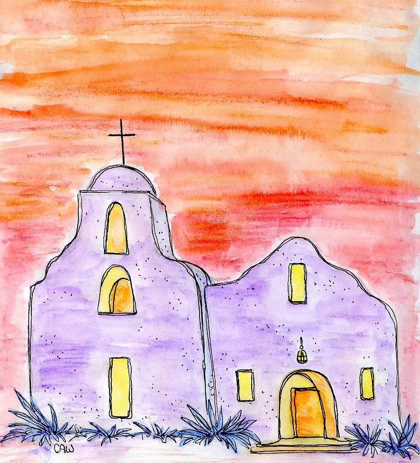 Desert Painting - Old Mission by Carol Ann Wagner