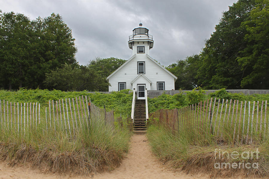 Lighthouse Photograph - Old Mission Point Lighthouse by Jack Schultz