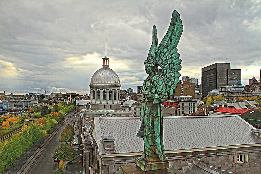 Old Montreal Angel Photograph by Alice Gipson