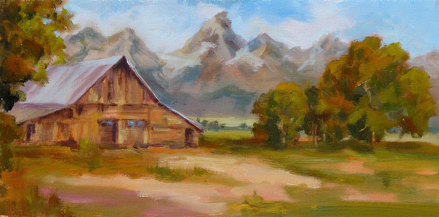 Old Mormon Row Painting by Barrett Edwards