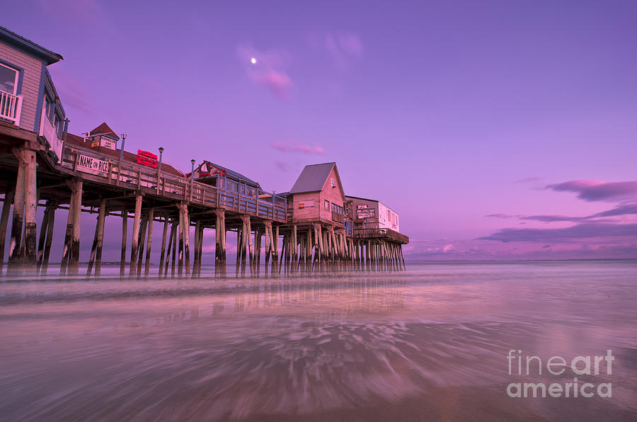 Sunset Photograph - Old Orchard Beach by Cynthia Farr-Weinfeld
