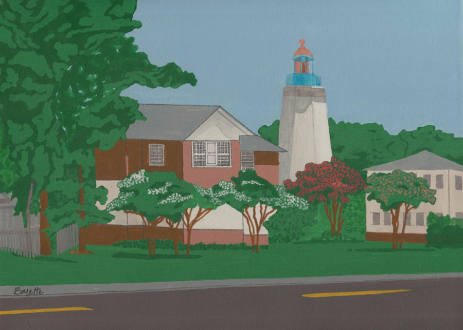 Old Point Comfort Lighthouse Painting by Robert Boyette