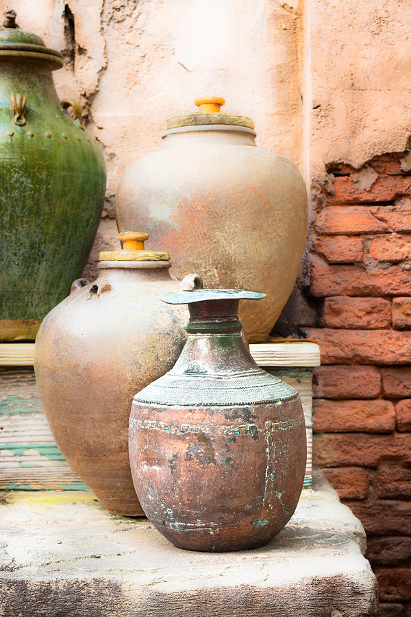 Vintage Photograph - Old pots by Tom Gowanlock