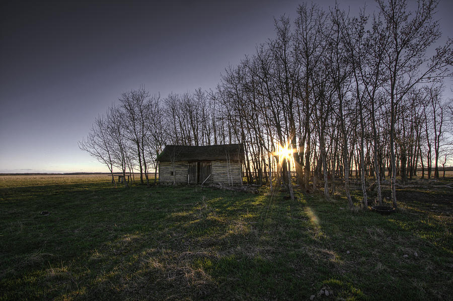 Old Prairie Homestead At Sunset Photograph by Dan Jurak