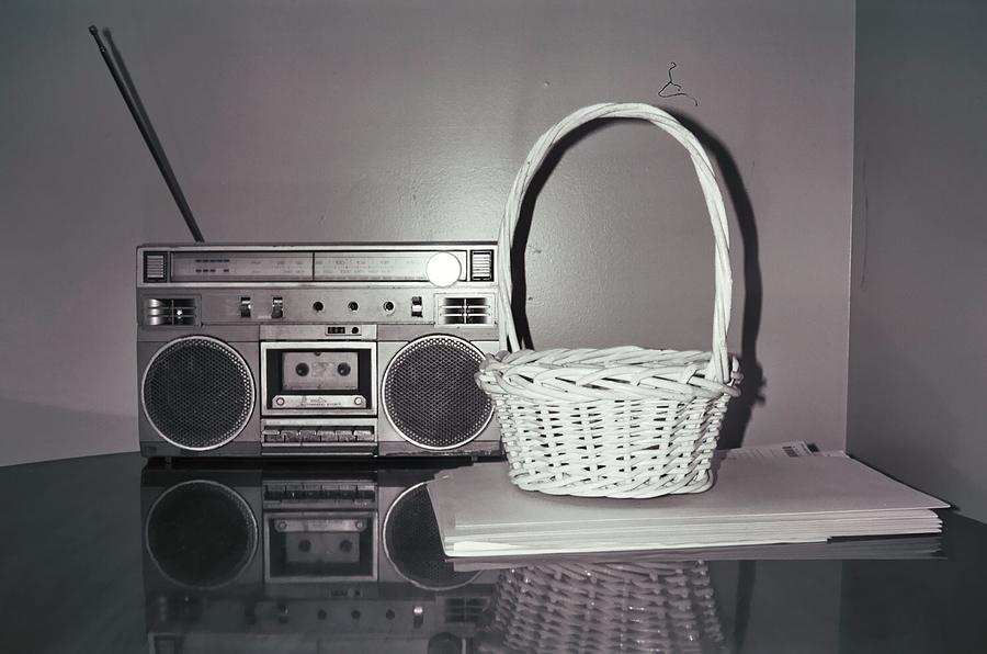 Easter Photograph - Old Radio and Easter Basket by Floyd Smith