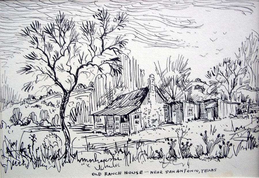 Old Ranch House Drawing by Aileen Markowski Fine Art America