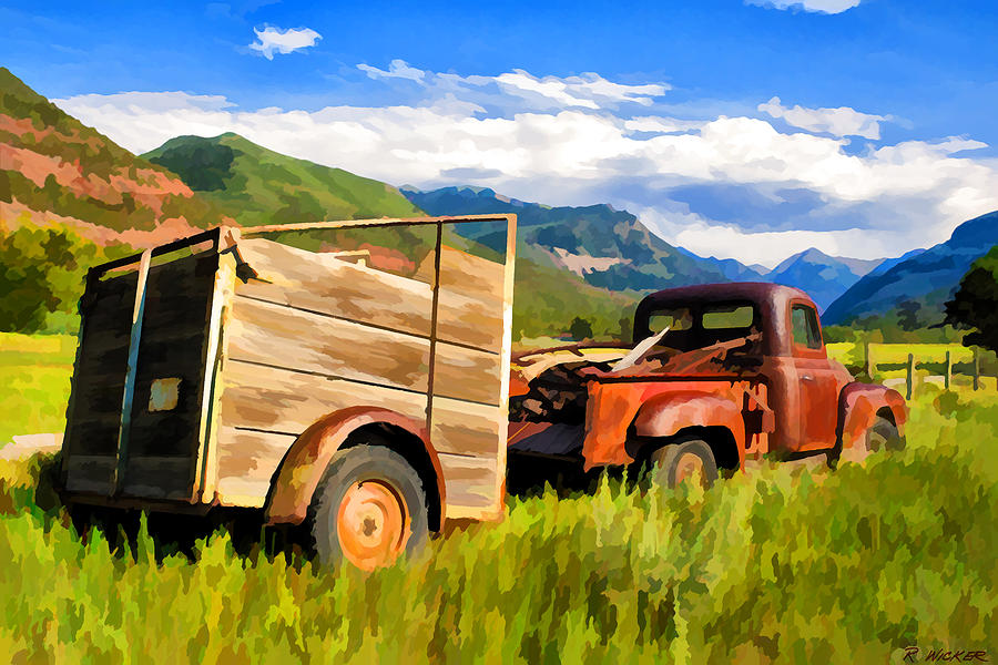 Old Ranch Truck Digital Art by Rick Wicker