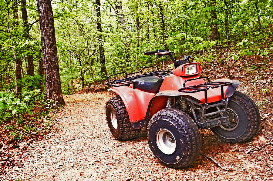 Old Red Atv Photograph